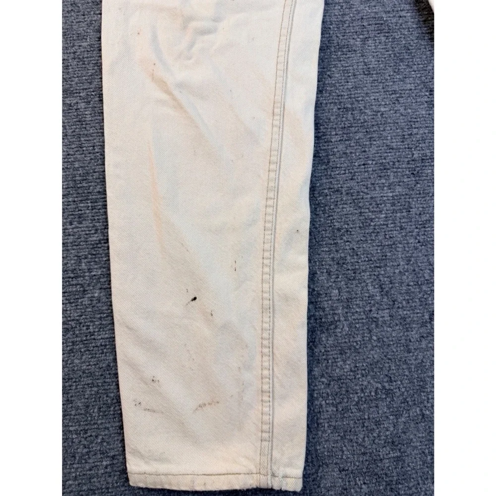 Vintage‎ Levis 550 Mens 30x32 White Jeans Relaxed Fit Tapered Leg USA Made 90s